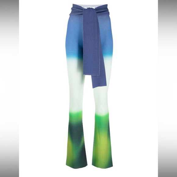 Brand new Off-White stretch draped dip-dye trousers. Size 40 IT / Small